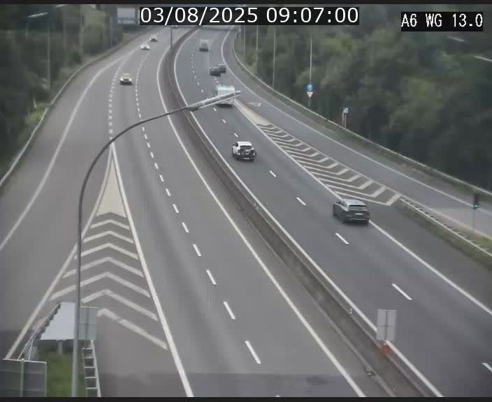 Traffic live webcam Luxembourg Mamer - A6 - BK 13 - direction Luxembourg/France/Allemagne