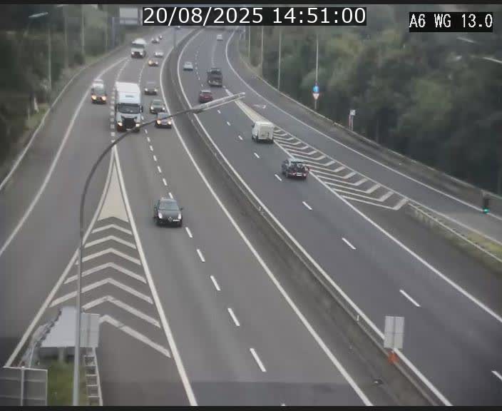 Traffic live webcam Luxembourg Mamer - A6 - BK 13 - direction Luxembourg/France/Allemagne