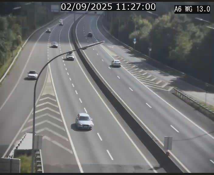 Traffic live webcam Luxembourg Mamer - A6 - BK 13 - direction Luxembourg/France/Allemagne