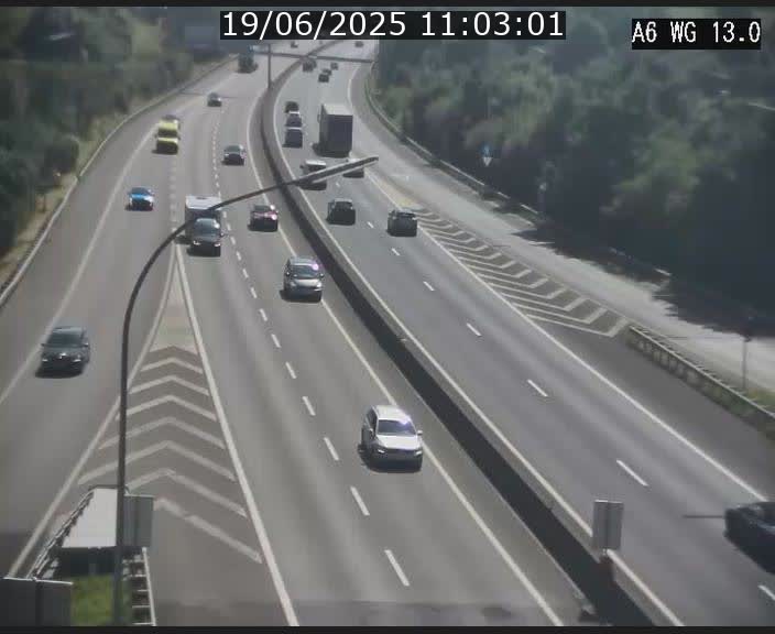 Traffic live webcam Luxembourg Mamer - A6 - BK 13 - direction Luxembourg/France/Allemagne