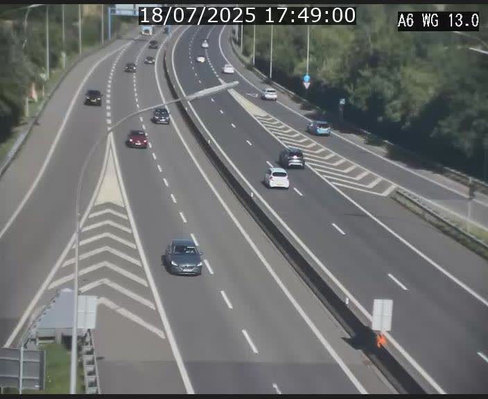 <h2>Traffic live webcam Luxembourg Mamer - A6 - BK 13 - direction Luxembourg/France/Allemagne</h2>