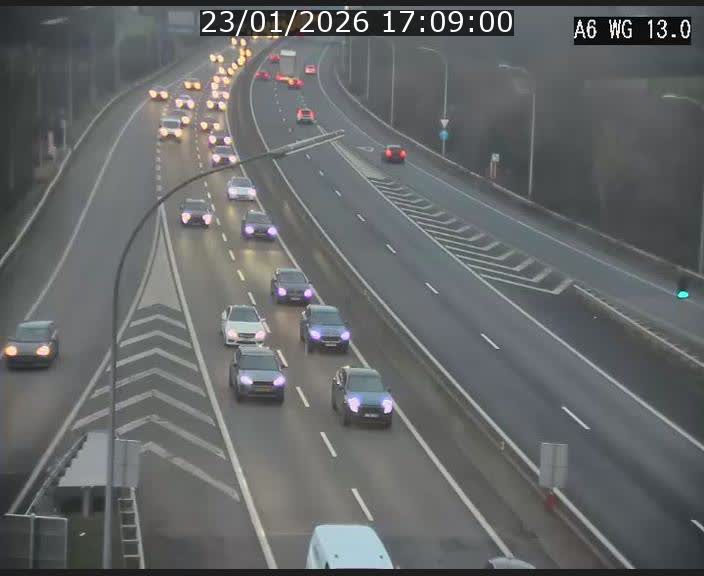 <h2>Traffic live webcam Luxembourg Mamer - A6 - BK 13 - direction Luxembourg/France/Allemagne</h2>
