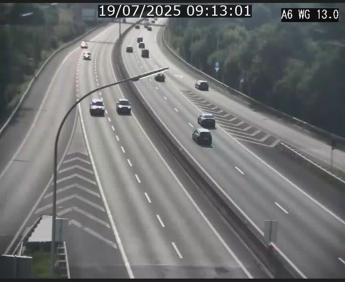 Traffic live webcam Luxembourg Mamer - A6 - BK 13 - direction Luxembourg/France/Allemagne