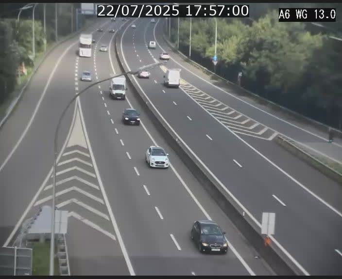 <h2>Traffic live webcam Luxembourg Mamer - A6 - BK 13 - direction Luxembourg/France/Allemagne</h2>