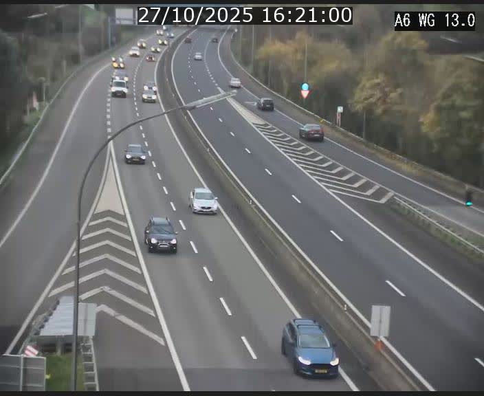 <h2>Traffic live webcam Luxembourg Mamer - A6 - BK 13 - direction Luxembourg/France/Allemagne</h2>