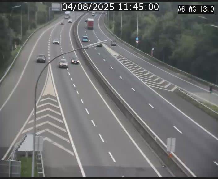 <h2>Traffic live webcam Luxembourg Mamer - A6 - BK 13 - direction Luxembourg/France/Allemagne</h2>