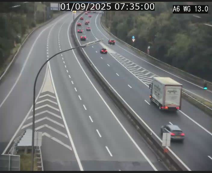 <h2>Traffic live webcam Luxembourg Mamer - A6 - BK 13 - direction Luxembourg/France/Allemagne</h2>
