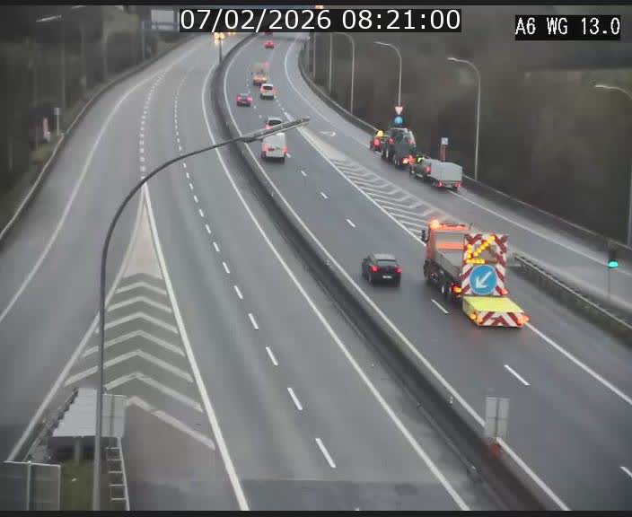 <h2>Traffic live webcam Luxembourg Mamer - A6 - BK 13 - direction Luxembourg/France/Allemagne</h2>