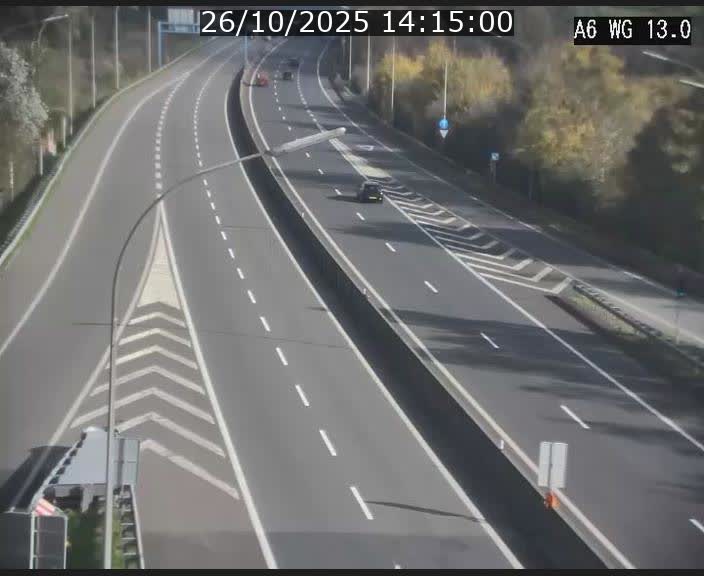 <h2>Traffic live webcam Luxembourg Mamer - A6 - BK 13 - direction Luxembourg/France/Allemagne</h2>