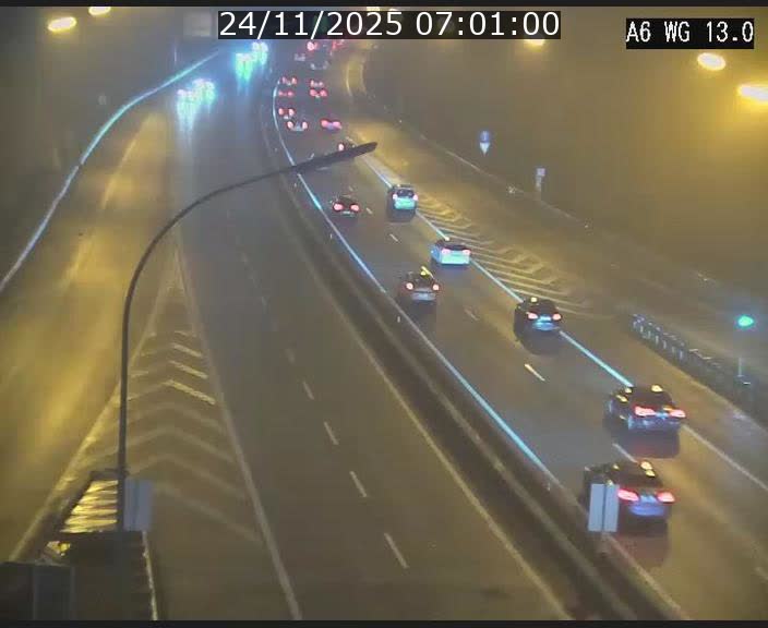 <h2>Traffic live webcam Luxembourg Mamer - A6 - BK 13 - direction Luxembourg/France/Allemagne</h2>