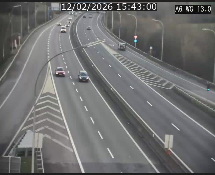 <h2>Traffic live webcam Luxembourg Mamer - A6 - BK 13 - direction Luxembourg/France/Allemagne</h2>