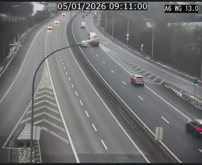 <h2>Traffic live webcam Luxembourg Mamer - A6 - BK 13 - direction Luxembourg/France/Allemagne</h2>