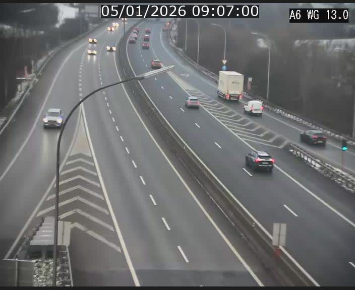 <h2>Traffic live webcam Luxembourg Mamer - A6 - BK 13 - direction Luxembourg/France/Allemagne</h2>