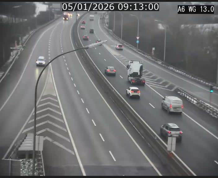 <h2>Traffic live webcam Luxembourg Mamer - A6 - BK 13 - direction Luxembourg/France/Allemagne</h2>