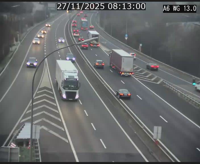 <h2>Traffic live webcam Luxembourg Mamer - A6 - BK 13 - direction Luxembourg/France/Allemagne</h2>