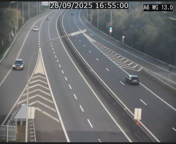 <h2>Traffic live webcam Luxembourg Mamer - A6 - BK 13 - direction Luxembourg/France/Allemagne</h2>