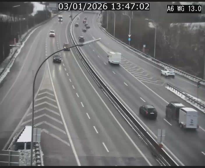 <h2>Traffic live webcam Luxembourg Mamer - A6 - BK 13 - direction Luxembourg/France/Allemagne</h2>