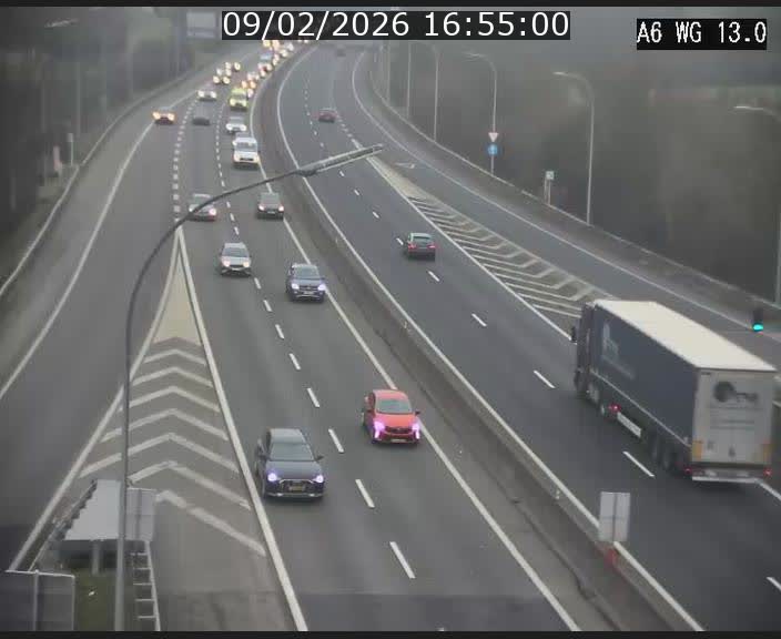 <h2>Traffic live webcam Luxembourg Mamer - A6 - BK 13 - direction Luxembourg/France/Allemagne</h2>