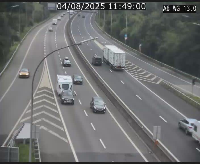 <h2>Traffic live webcam Luxembourg Mamer - A6 - BK 13 - direction Luxembourg/France/Allemagne</h2>