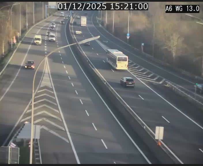 <h2>Traffic live webcam Luxembourg Mamer - A6 - BK 13 - direction Luxembourg/France/Allemagne</h2>