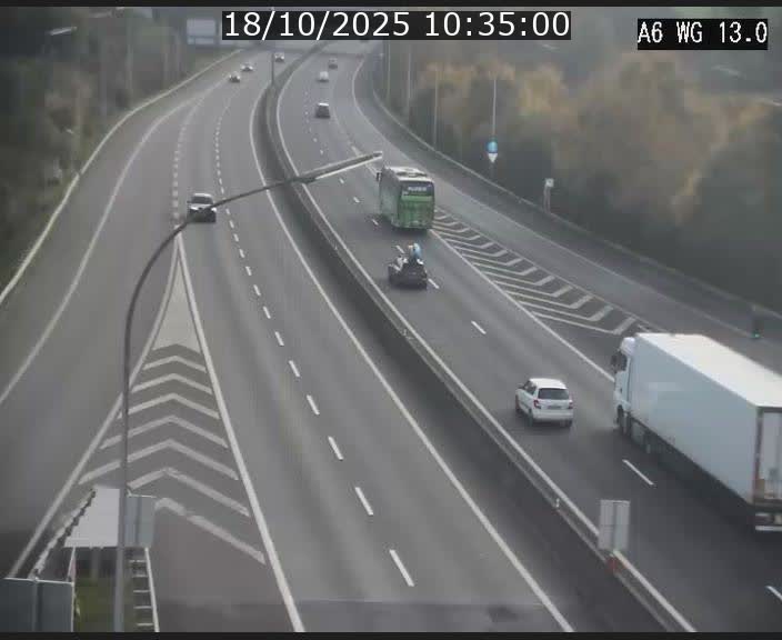 <h2>Traffic live webcam Luxembourg Mamer - A6 - BK 13 - direction Luxembourg/France/Allemagne</h2>