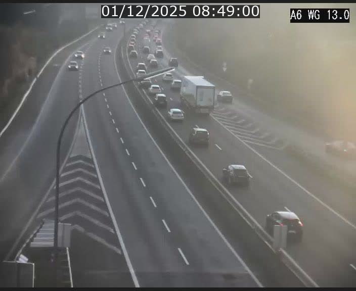 <h2>Traffic live webcam Luxembourg Mamer - A6 - BK 13 - direction Luxembourg/France/Allemagne</h2>
