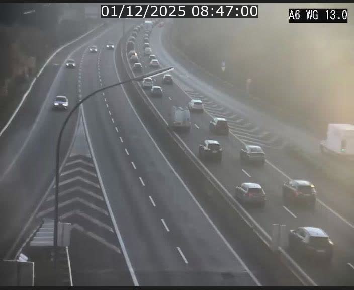 <h2>Traffic live webcam Luxembourg Mamer - A6 - BK 13 - direction Luxembourg/France/Allemagne</h2>