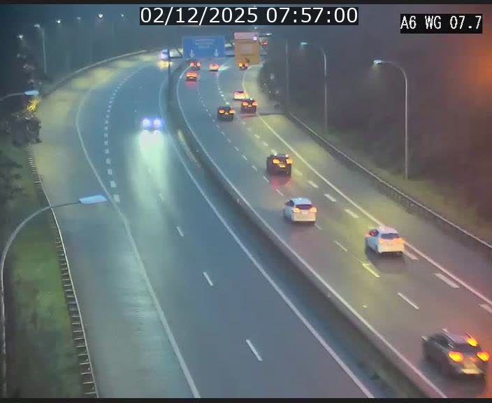 <h2>Traffic live webcam Luxembourg - Bridel - A6 - BK 7.7 - direction Belgique</h2>