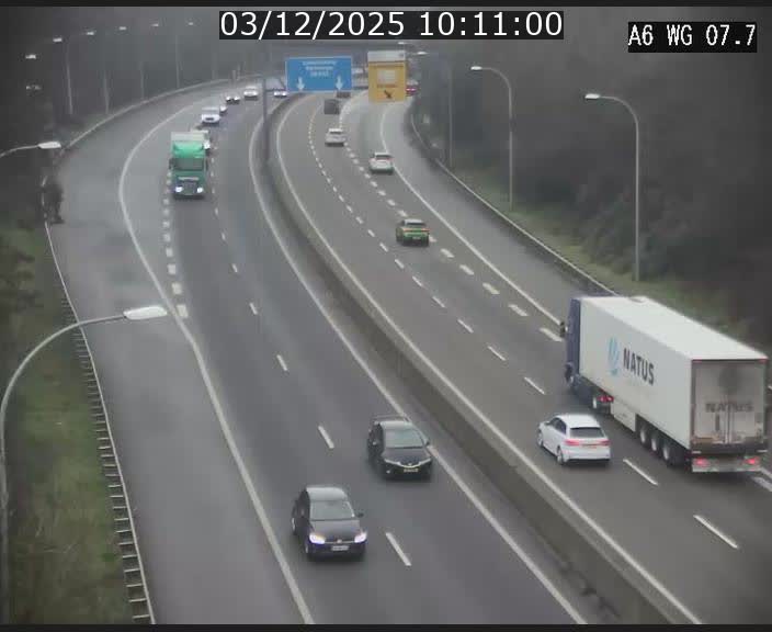 <h2>Traffic live webcam Luxembourg - Bridel - A6 - BK 7.7 - direction Belgique</h2>