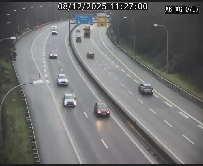 <h2>Traffic live webcam Luxembourg - Bridel - A6 - BK 7.7 - direction Belgique</h2>
