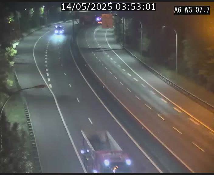 <h2>Traffic live webcam Luxembourg - Bridel - A6 - BK 7.7 - direction Belgique</h2>
