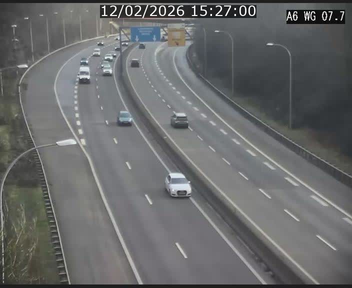 <h2>Traffic live webcam Luxembourg - Bridel - A6 - BK 7.7 - direction Belgique</h2>