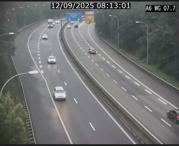 <h2>Traffic live webcam Luxembourg - Bridel - A6 - BK 7.7 - direction Belgique</h2>