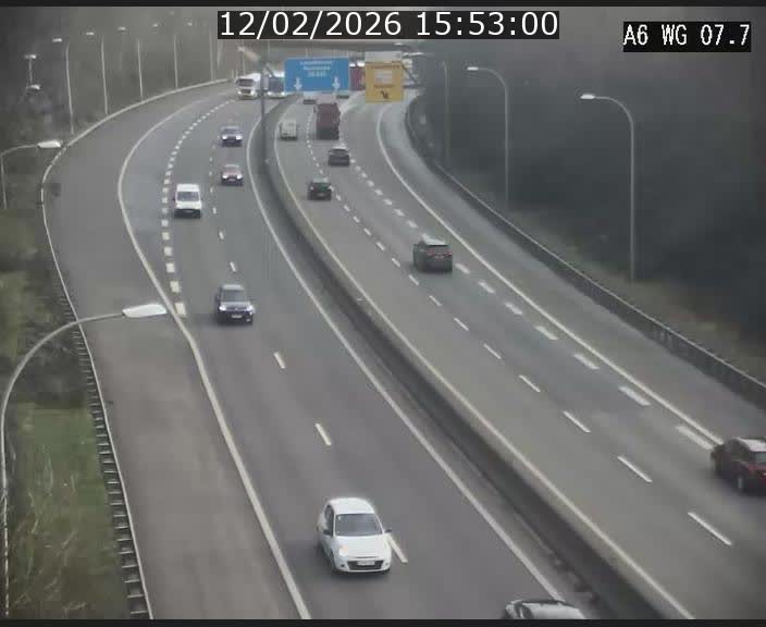 Traffic live webcam Luxembourg - Bridel - A6 - BK 7.7 - direction Belgique
