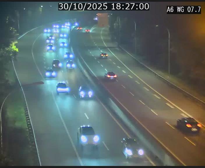 <h2>Traffic live webcam Luxembourg - Bridel - A6 - BK 7.7 - direction Belgique</h2>