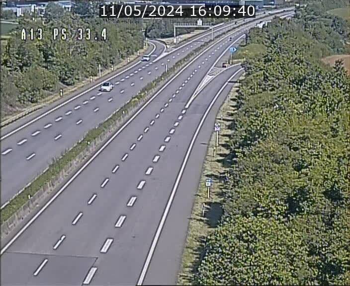 Webcam trafic sur A13 à hauteur de Mondorf-les-Bains en direction d'Altwies