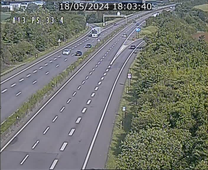 Webcam trafic sur A13 à hauteur de Mondorf-les-Bains en direction d'Altwies