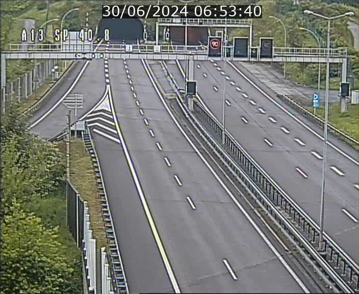 <h2>Webcam avec vue sur l'entrée côté allemand du tunnel Markusbierg à Schengen. Vue orientée vers le tunnel et Bettembourg</h2>