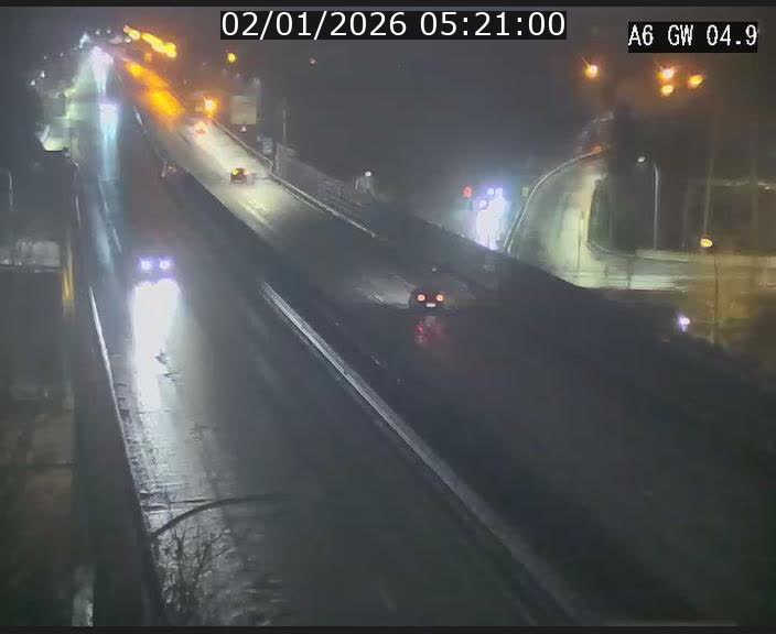 Traffic live webcam Luxembourg Croix de Cessange - A6 - BK 4.9 - direction Belgique