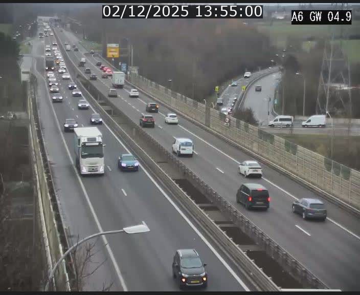 <h2>Traffic live webcam Luxembourg Croix de Cessange - A6 - BK 4.9 - direction Belgique</h2>