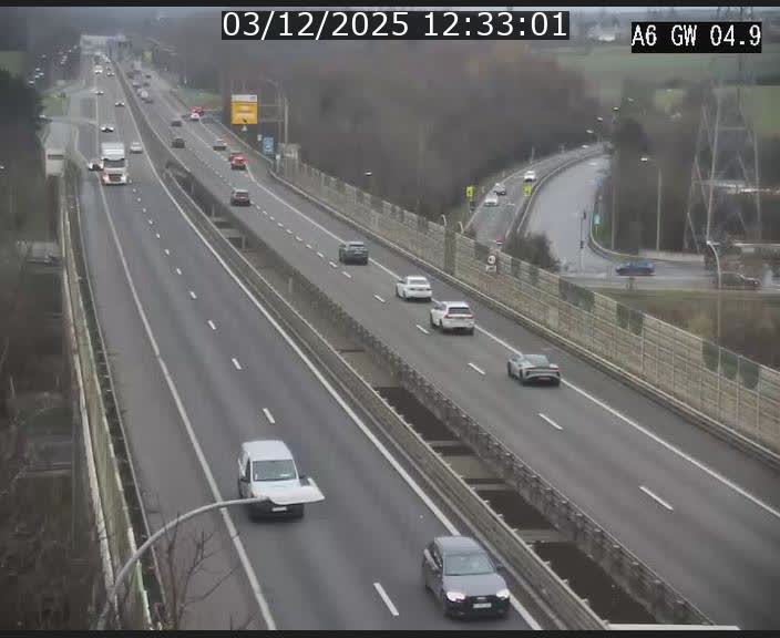 <h2>Traffic live webcam Luxembourg Croix de Cessange - A6 - BK 4.9 - direction Belgique</h2>