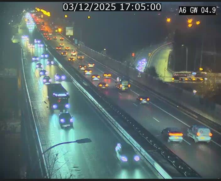 <h2>Traffic live webcam Luxembourg Croix de Cessange - A6 - BK 4.9 - direction Belgique</h2>