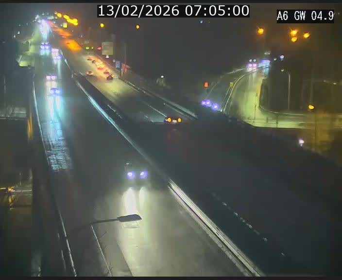 Traffic live webcam Luxembourg Croix de Cessange - A6 - BK 4.9 - direction Belgique