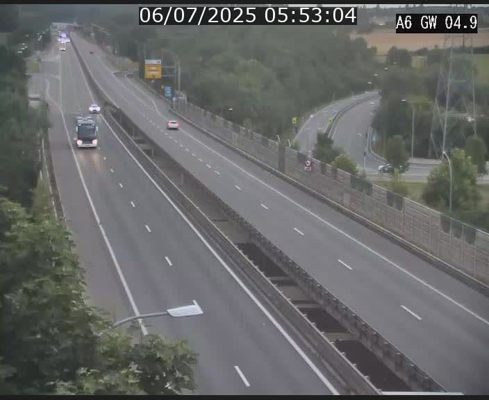 Traffic live webcam Luxembourg Croix de Cessange - A6 - BK 4.9 - direction Belgique
