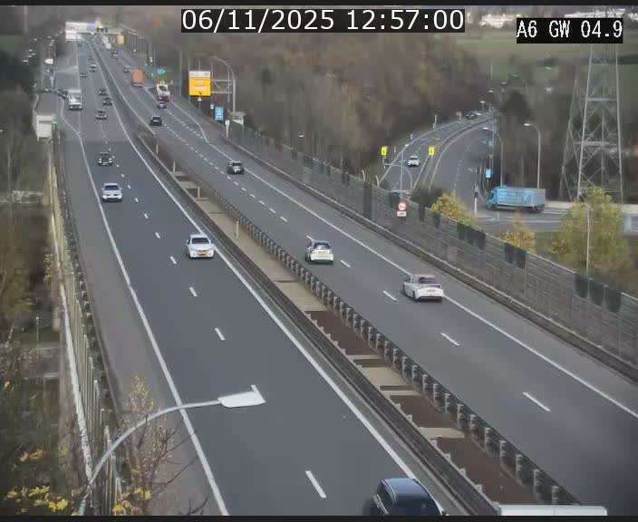 <h2>Traffic live webcam Luxembourg Croix de Cessange - A6 - BK 4.9 - direction Belgique</h2>