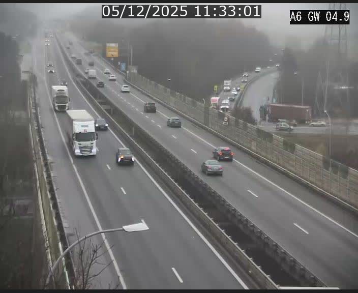 <h2>Traffic live webcam Luxembourg Croix de Cessange - A6 - BK 4.9 - direction Belgique</h2>