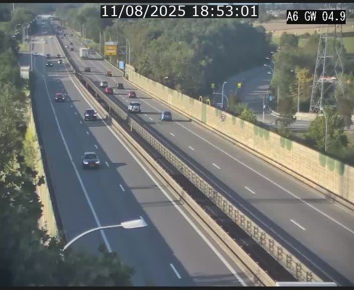 <h2>Traffic live webcam Luxembourg Croix de Cessange - A6 - BK 4.9 - direction Belgique</h2>