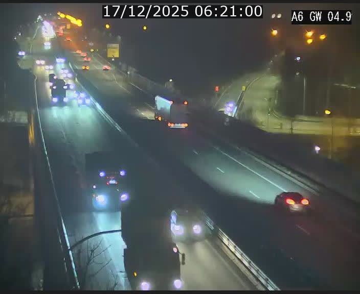 <h2>Traffic live webcam Luxembourg Croix de Cessange - A6 - BK 4.9 - direction Belgique</h2>