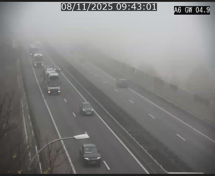 Traffic live webcam Luxembourg Croix de Cessange - A6 - BK 4.9 - direction Belgique