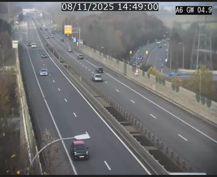 <h2>Traffic live webcam Luxembourg Croix de Cessange - A6 - BK 4.9 - direction Belgique</h2>